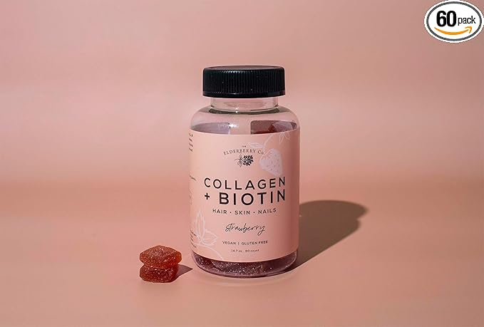 Collagen + Biotin Gummies + Aronia Berries Natural Hair and Nails Supplement