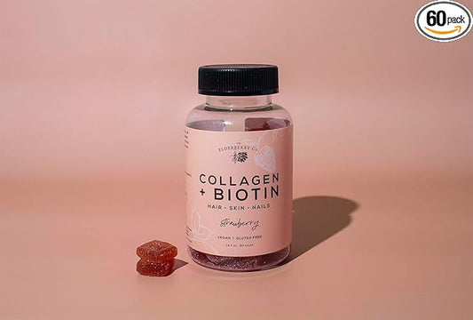 Collagen + Biotin Gummies + Aronia Berries Natural Hair and Nails Supplement