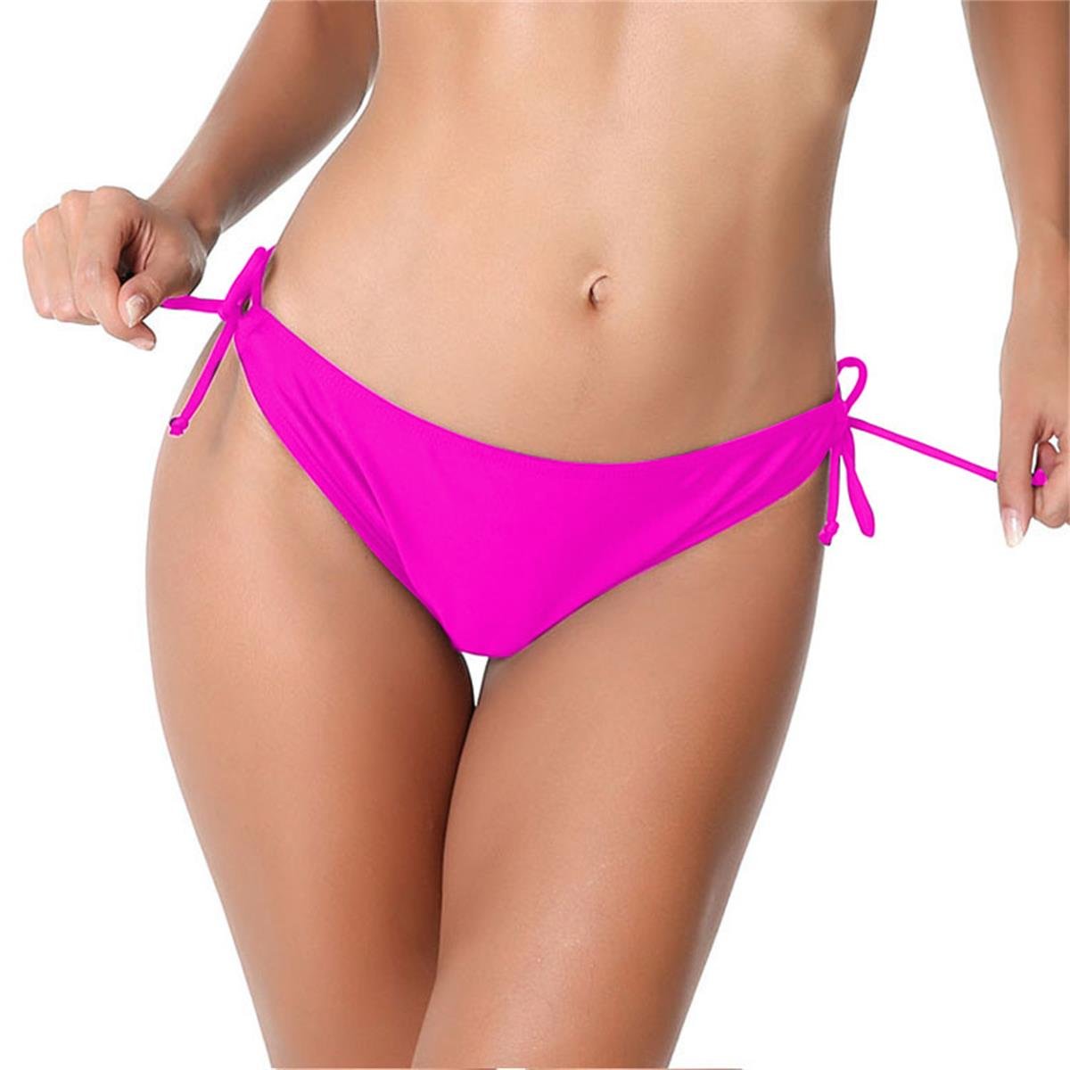 Lanmiya Bikini Bottom Tie Side Swim Bottom Swimsuit(ROSEO-XL