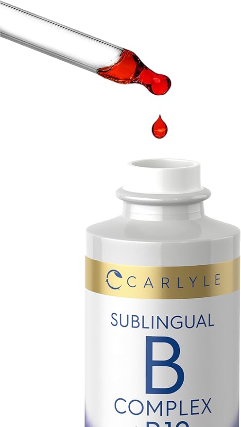 Carlyle Sublingual Vitamin B Complex | with B12 | 2 Fluid Ounces | Berry Flavor | Vegetarian, Non-GMO, and Gluten Free Supplement