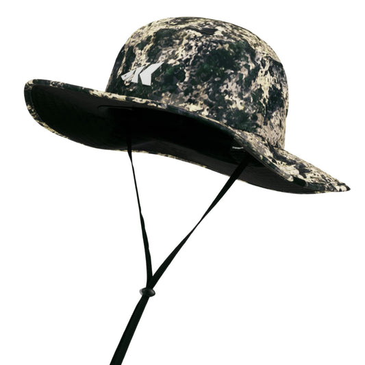 KastKing Safari Hunting Hat for Men, Unique, Pattern Boonie Hat, Sun Protection, Adjustable, Breathable Hiking Military Hats, Boulder Camo Origins Brown
