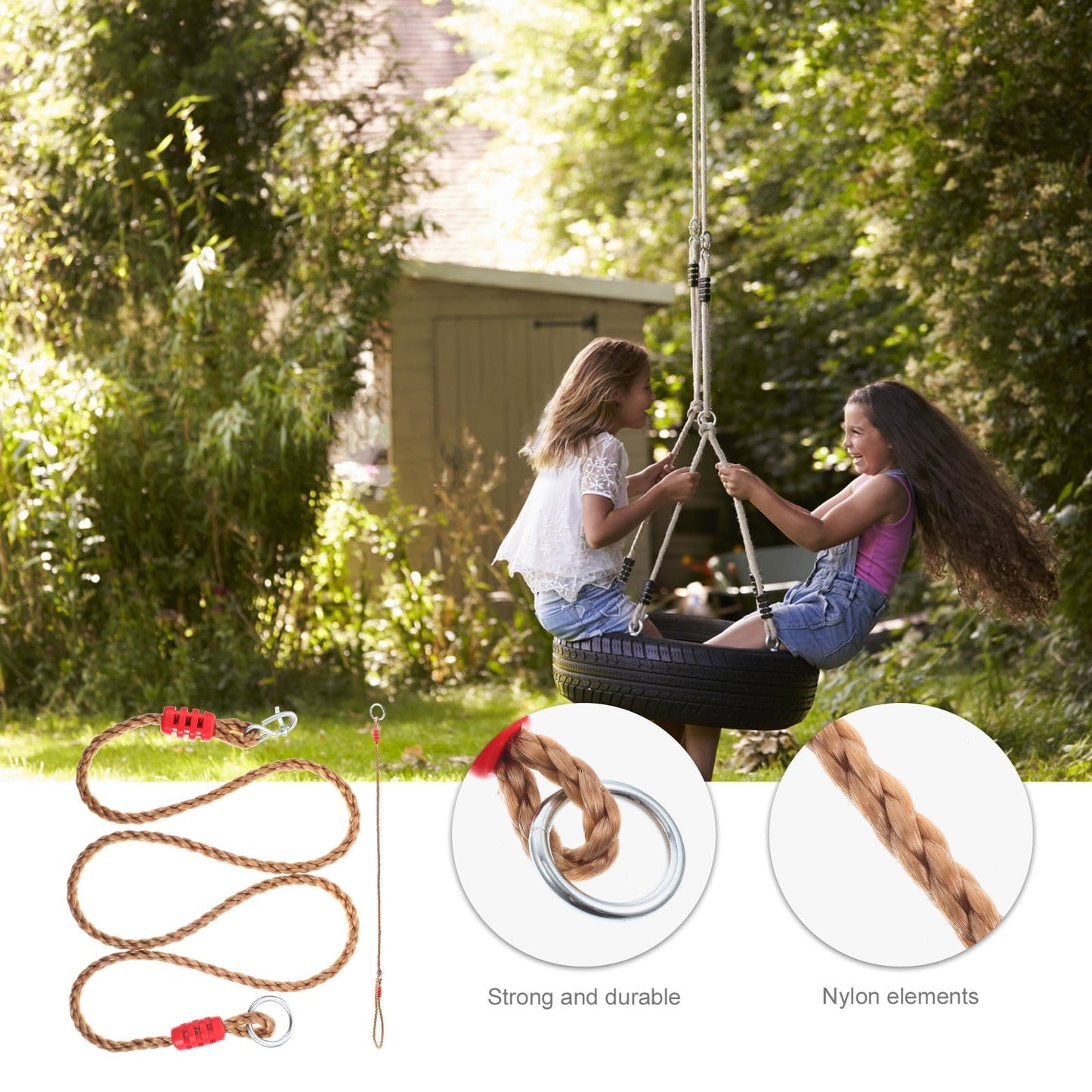 HAMPPLIES 2Pcs Strap for Hanging Chair 71.53X1.89X0.79in for Outdoor Use