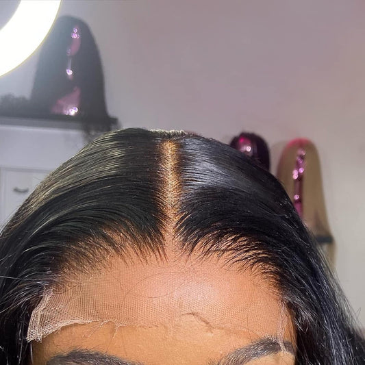 BEEOS 5x5 Skinlike Real HD Lace Closure, 0.10mm Ultra-thin Invisible HD Lace Single Knot Pre-Plucked Brazilian Human Hair Closure Natural Color 14 Inch