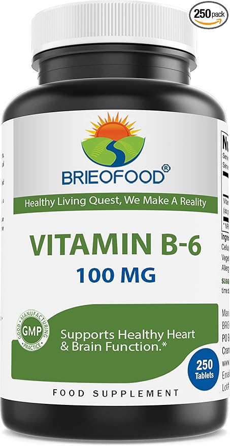 Brieofood Vitamin B6 100 mg 250 Tablets