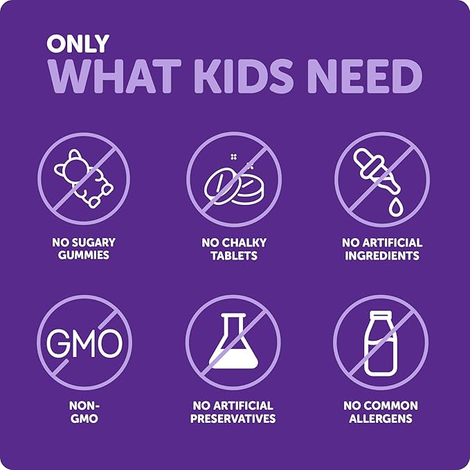 Ddrops® Kids Organic Liquid Vitamins – Daily Vitamins A&D Drops for Kids, 60 Drops. Supports Eye Health, Bone Development and Immune Function. Certified Organic, Non-GMOs, Allergy-Friendly