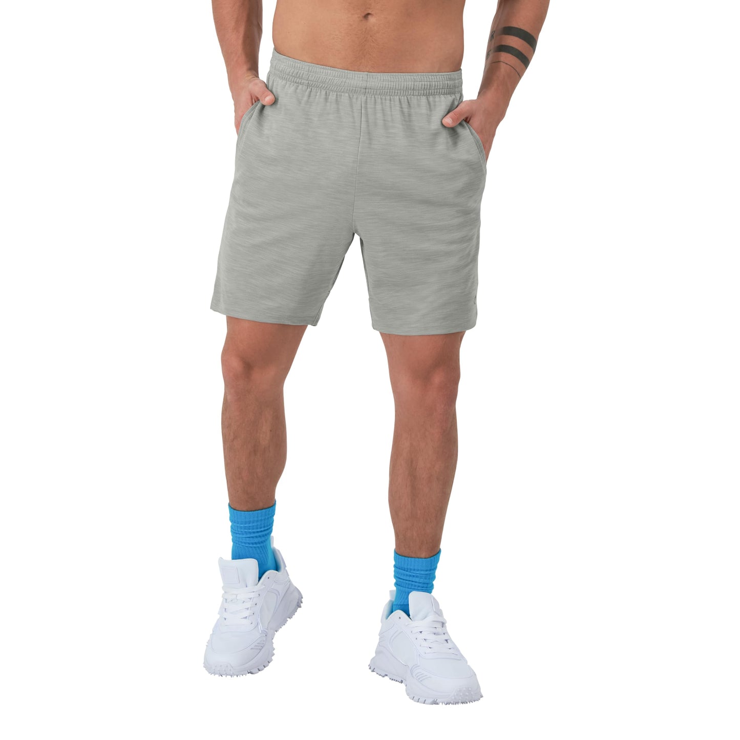 Champion Sport, Moisture Wicking, Athletic Men, Gym Shorts (Reg. or Big & Tall), Oxford Gray Reflective C, Small