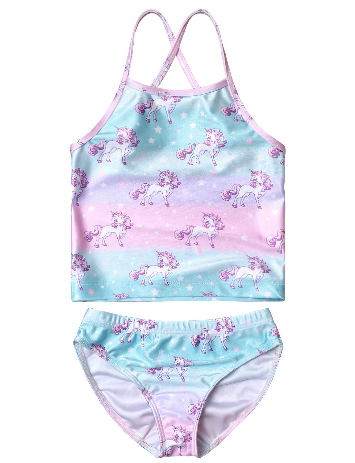 Kids Two Piece Swimsuits Unicorn Bathing Suits Girls 10 11 Tankini Beach Wear