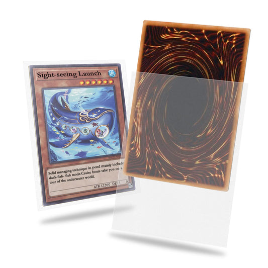 Clear Yu-gi-oh Card Sleeve 200 Pack, Japanese Small Card Sleeves Photocard Sleeves 62x89mm, Back textured Perfect Shuffling, Protect Your Japanese Sized Trading Cards Kpop Photocard Never Tear