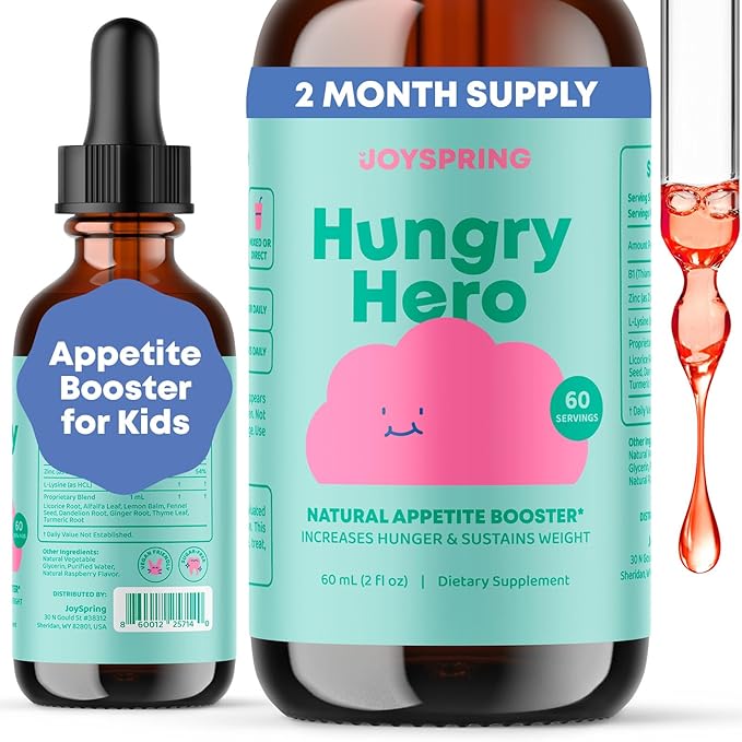 JoySpring Vitamin D3 with K2 and Appetite Booster Drops for Kids
