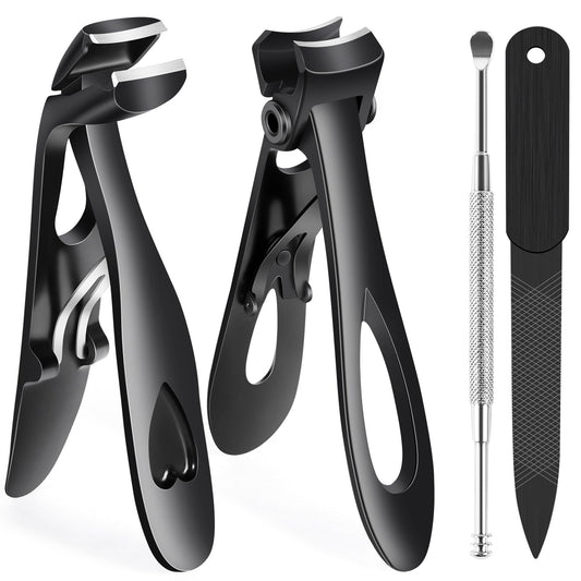 kelongn Nail Clippers for Men Toenail Clippers and Fingernail Clipper Toe Nail Clippers for Women Nail Clipper with Long Handle Wide Jaw