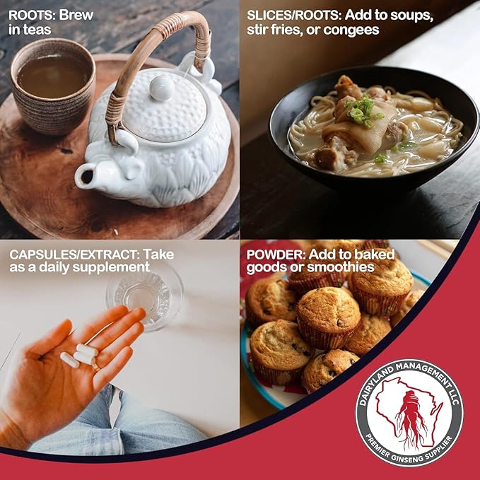 Dairyland American Ginseng Capsules - 150 ct, 500 mg - Wisconsin Ginseng Complex Capsules - Authentic American Ginseng Root Extract - Ginseng Capsules for Use as a Daily Immune Support Herb Supplement