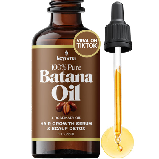 Keyoma Hair Oil with Rosemary for Hair Growth - 100% Organic Batana Oil from Honduras - Reduce Hair Loss & Detox Your Scalp (30 mL)