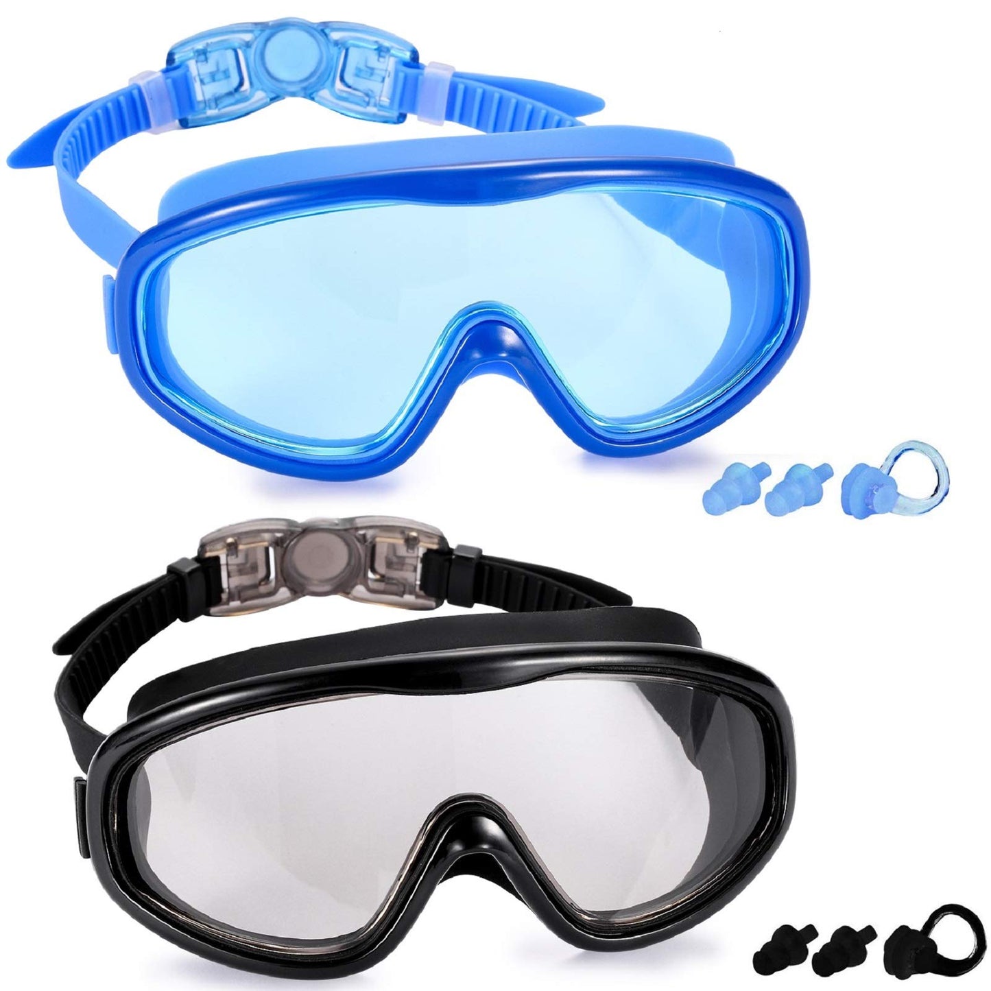 KABUDA 2 Pack Swim Goggles, Swimming Glasses for Adult Men Women Youth, Anti Fog UV400