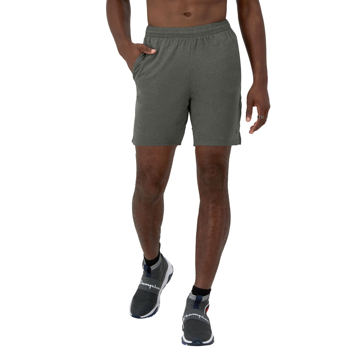 Champion Sport, Moisture Wicking, Athletic Men, Gym Shorts (Reg. or Big & Tall), Granite Heather Reflective C, Small