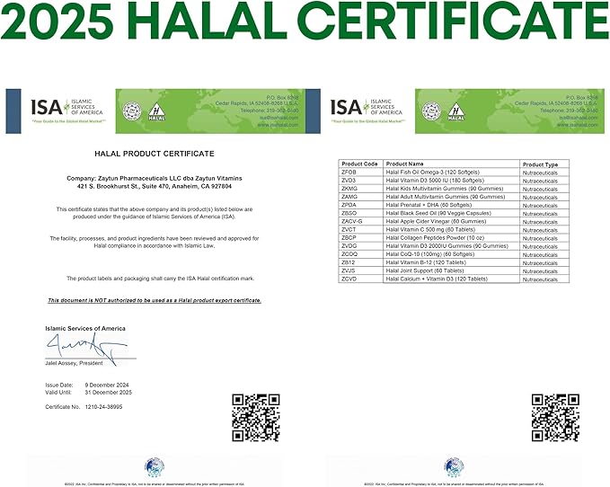 Halal Adult Multivitamin Gummies for Men, Women, Complete Everyday Nutritional Support with Biotin, Vegan, Natural Fruit Flavors, Non-GMO, Made in USA - Halal Vitamins