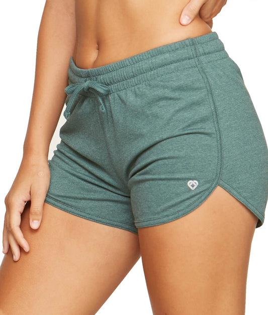 Colosseum Active Women's Simone Cotton Blend Yoga and Running Short (Mallard Green, X-Small)