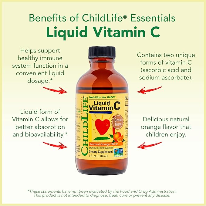 CHILDLIFE ESSENTIALS Immune Support 3-Pack - Liquid Vitamin C, First Defense, and Echinacea - Immune Boosting Supplements for Infants, Toddlers, and Kids