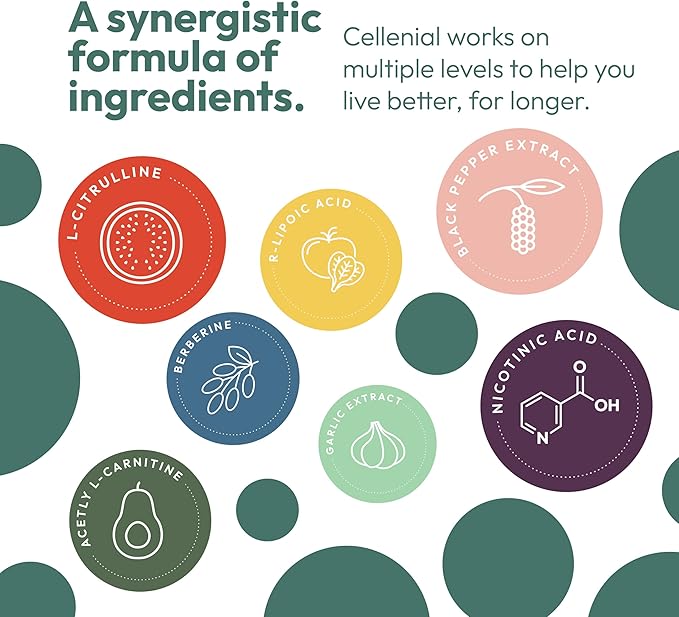 Cellenial - Patented NAD+ Supplement. Next Generation NAD+ Boosting Supplement. Better Than NMN for DNA Repair, Cellular Energy, Healthy Aging, Energy Production, and Brain Function