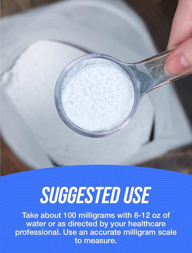 BulkSupplements Thiamine HCl Powder - Thiamine Hydrochloride, B1 Vitamins, Thiamine B1 Supplement, Thiamine 100mg - Gluten Free, 100mg per Serving, 100g (3.5 oz) (Pack of 1)