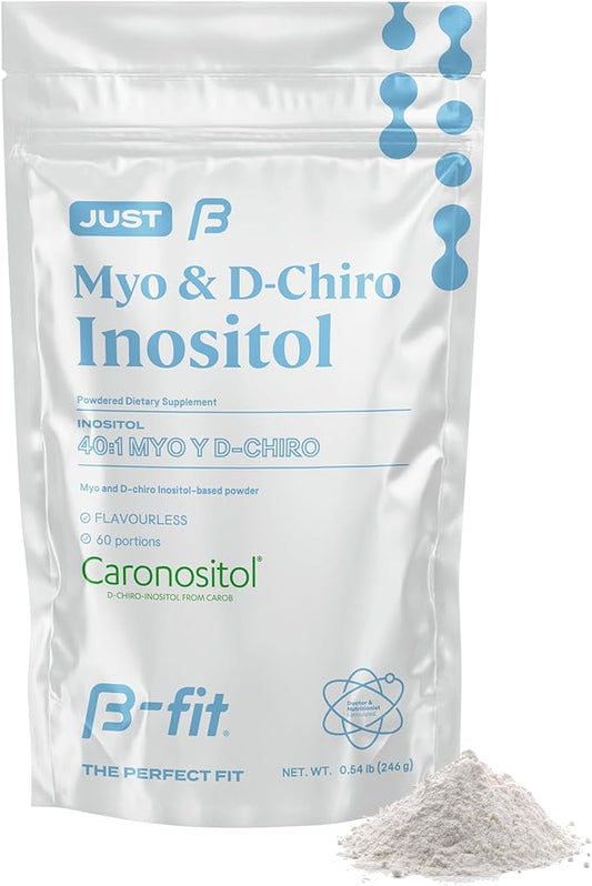 Just Inositol - Myo-inositol & D-Chiro Inositol Supplement 40:1 Formula - 2 Month Supply 60 Servings - No Additives - Inositol Powder