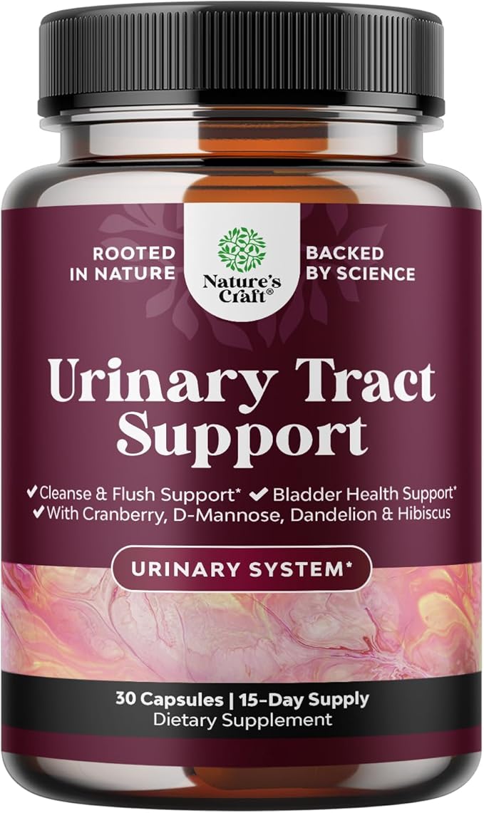D Mannose Capsules for Urinary Tract Health - High Potency D-Mannose with Cranberry Juice Powder & Dandelion for Urinary Tract Health for Women Fast Acting Super Concentrated Cranberry - 30 Capsules