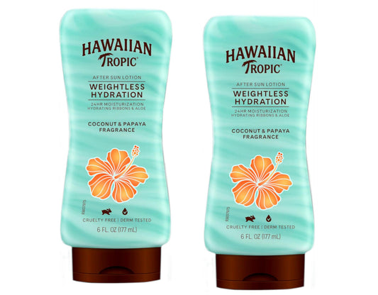 Hawaiian Tropic Weightless Hydration After Sun Lotion 6 Fl Oz (Pack of 2)