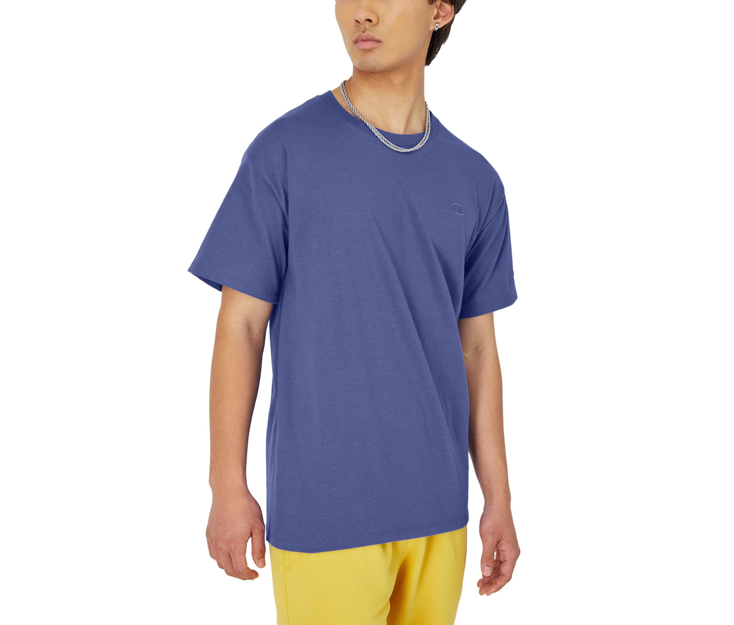 Champion Classic, Everyday Tee, Comfortable Soft Men's T-Shirt (Reg. or Big & Tall), Stone Crush Blue, Small