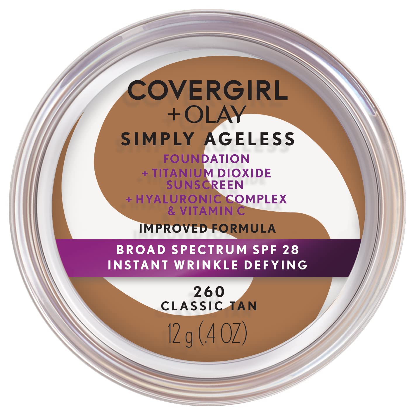 COVERGIRL & Olay Simply Ageless Instant Wrinkle-Defying Foundation, 260 Classic Tan