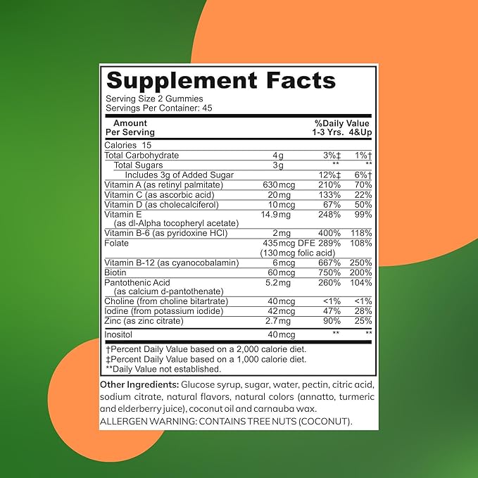 Halal Adult Multivitamin Gummies for Men, Women, Complete Everyday Nutritional Support with Biotin, Vegan, Natural Fruit Flavors, Non-GMO, Made in USA - Halal Vitamins