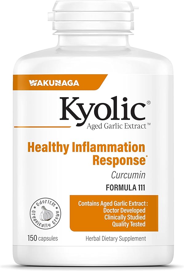 Kyolic Aged Garlic Extract Formula 111, Healthy Inflammation Response, 150 Capsules (Packaging May Vary)