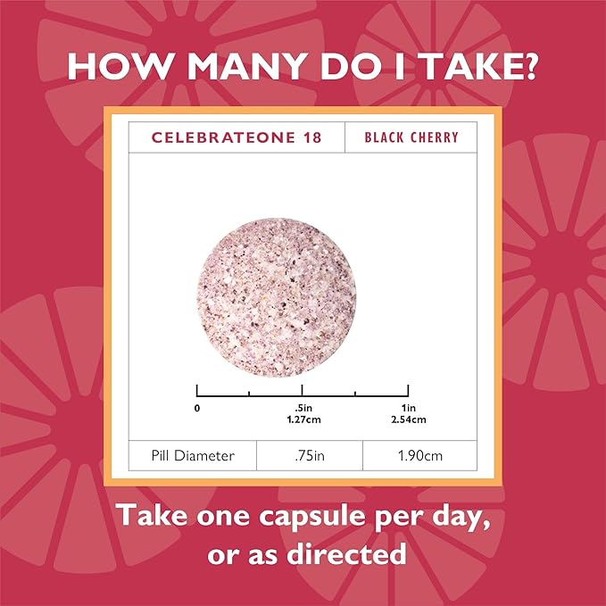 Celebrate Vitamins CelebrateONE 18 Chewables, 18mg Iron - One A Day Bariatric Multivitamin, Essential Vitamins & Minerals - Gastric Bypass & Sleeve Gastrectomy Supplement - Black Cherry (30 Tablets)