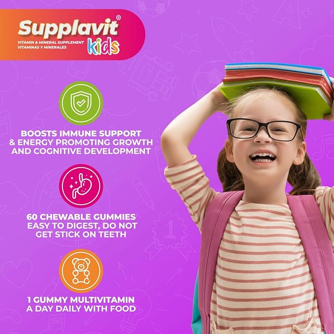 Kids Vitamins and Supplements, No Artificial Coloring, Allergen-Free for Healthy and Strong Children, Natural Fruit Flavors, Healthy and Delicious, (240 Gummies)