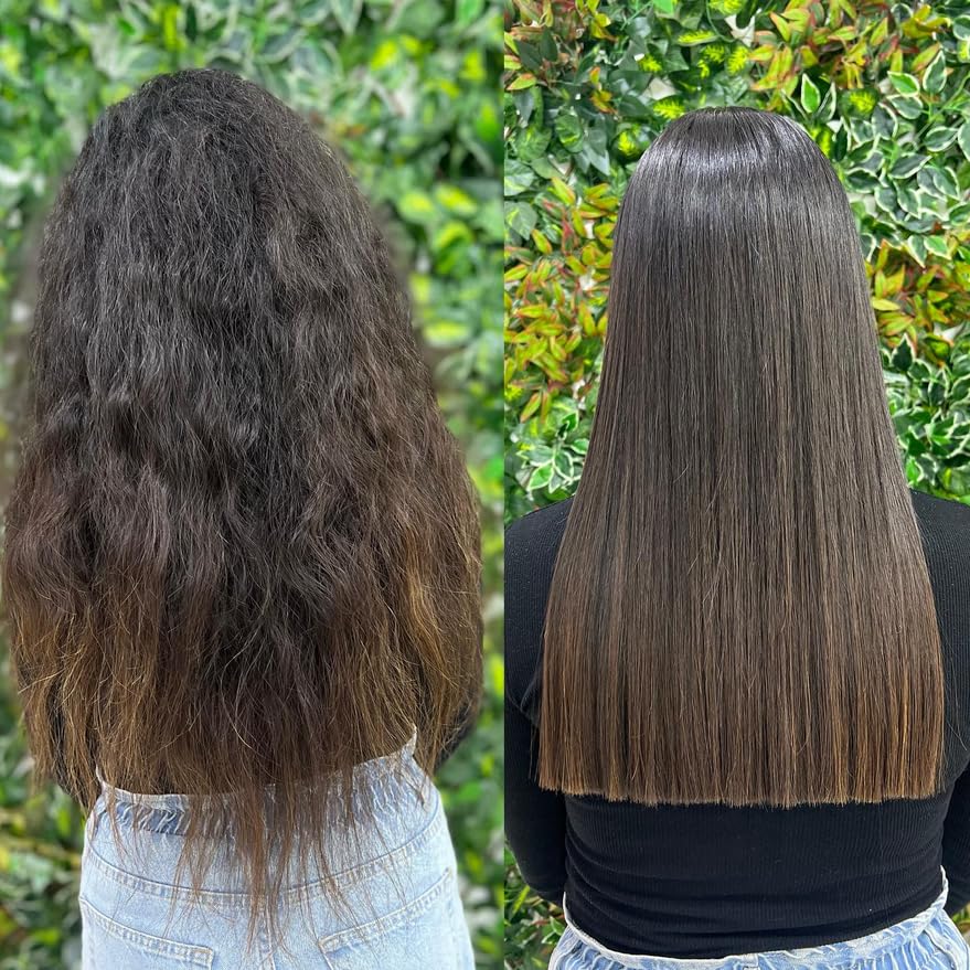 KERATIN RESEARCH Brazilian Keratin Hair Treatment Straightening Complex Blowout LONG Lasting Organic Natural Results with Argan Oil Keratina Brasilera