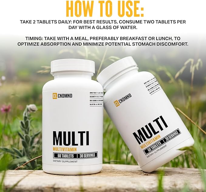 CONDEMNED Multivitamin for Men & Women | for Overall Wellness | Essential Vitamins, Minerals, & Nutrients | Scientifically Proven Ingredients | 60 Tablets / 30 Servings