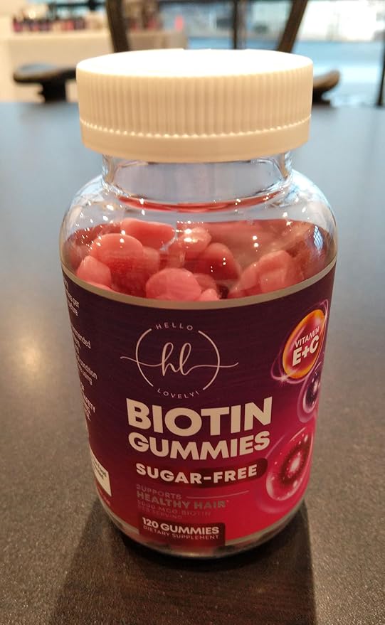 Hair Vitamins Gummy with Biotin 5000 mcg, Sugar-Free Hair Growth Support with Vitamins E & C, Non-GMO, Thicker, Stronger & Beautiful Hair, Skin & Nails, Hair Vitamin for Women & Men - 120 Gummies