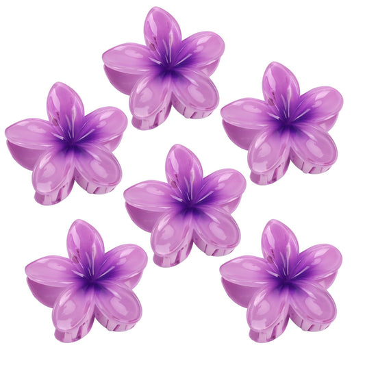 6PCS 3D Effect Flower Hair Clips Set【NO Damage】【Strong Grip】【Non-Slip】Hair Clips For Thin Hair/Thick Hair，Flower Claw Clips For Women，Multicolor C