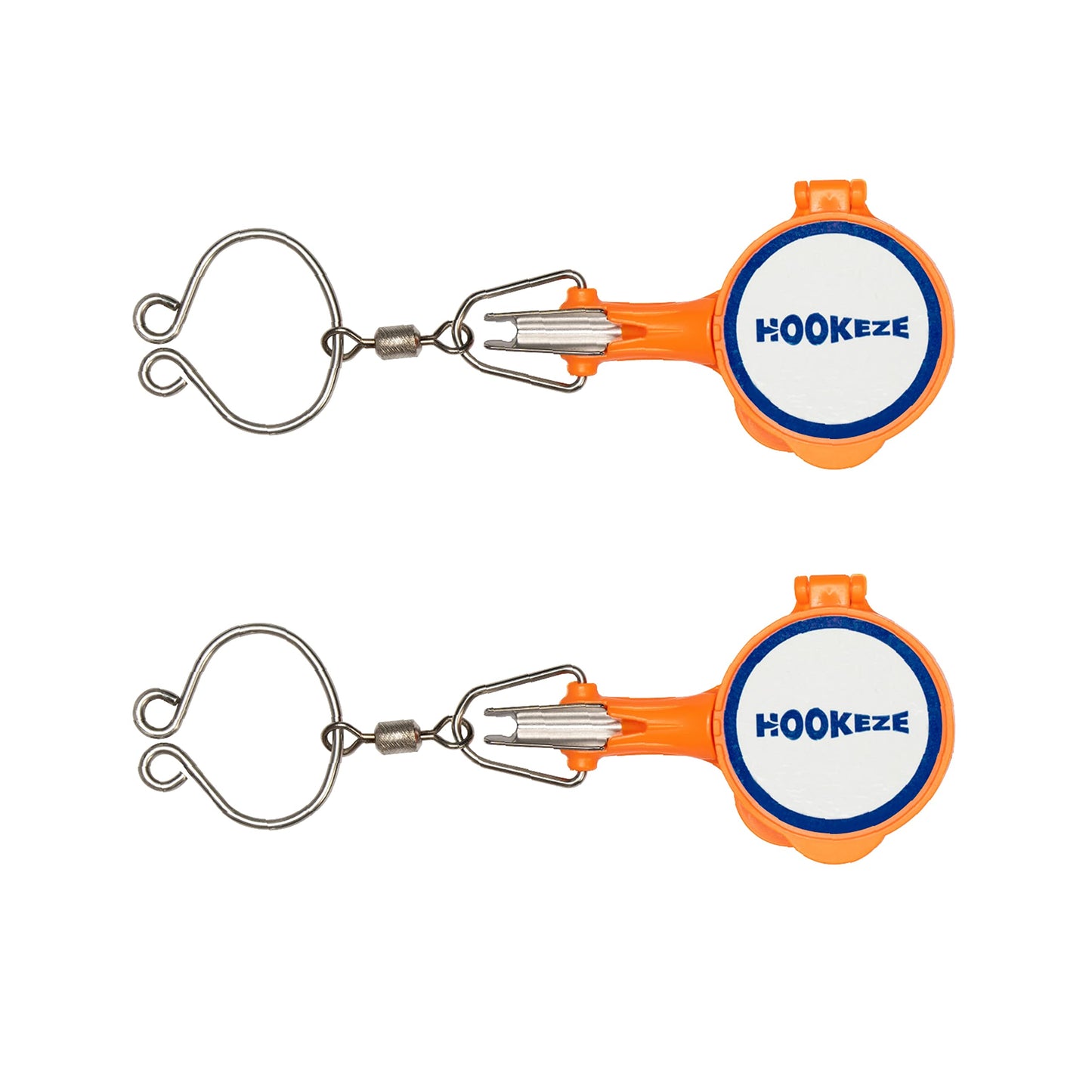 HOOK-EZE New All in One Nail Knot Tying Tool | Pack of 2 | Protect from Fish Hooks | Tie Fishing Knots Easily | Cool Gadgets | Ice & Fly Fishing Gifts & Accessories for Beginner Anglers - Orange