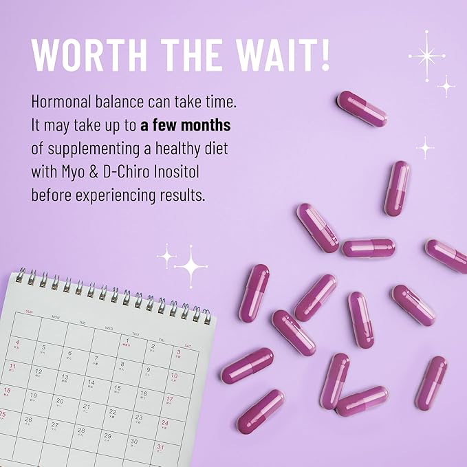 Legendairy Milk Pure Inositol Supplement - Myo Inositol and D-Chiro Inositol Capsules - Ideal 40:1 Ratio - Ovarian & Fertility Support for Women - 30 Day Supply