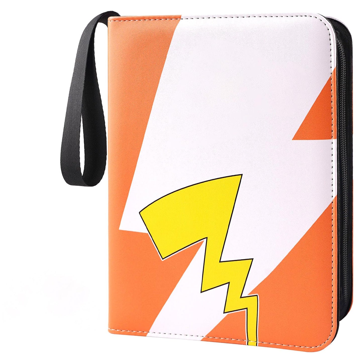 Card Binder 4-Pockets, 400 Pockets Card Holder with 50 Removable Sleeves, Trading Card Collector Zipper Album Holder, Yellow