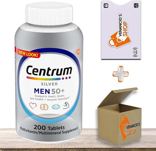 Centrum Silver Men 50 Plus Vitamins, Multivitamin Supplement, 200 Tablet (Pack of 1)