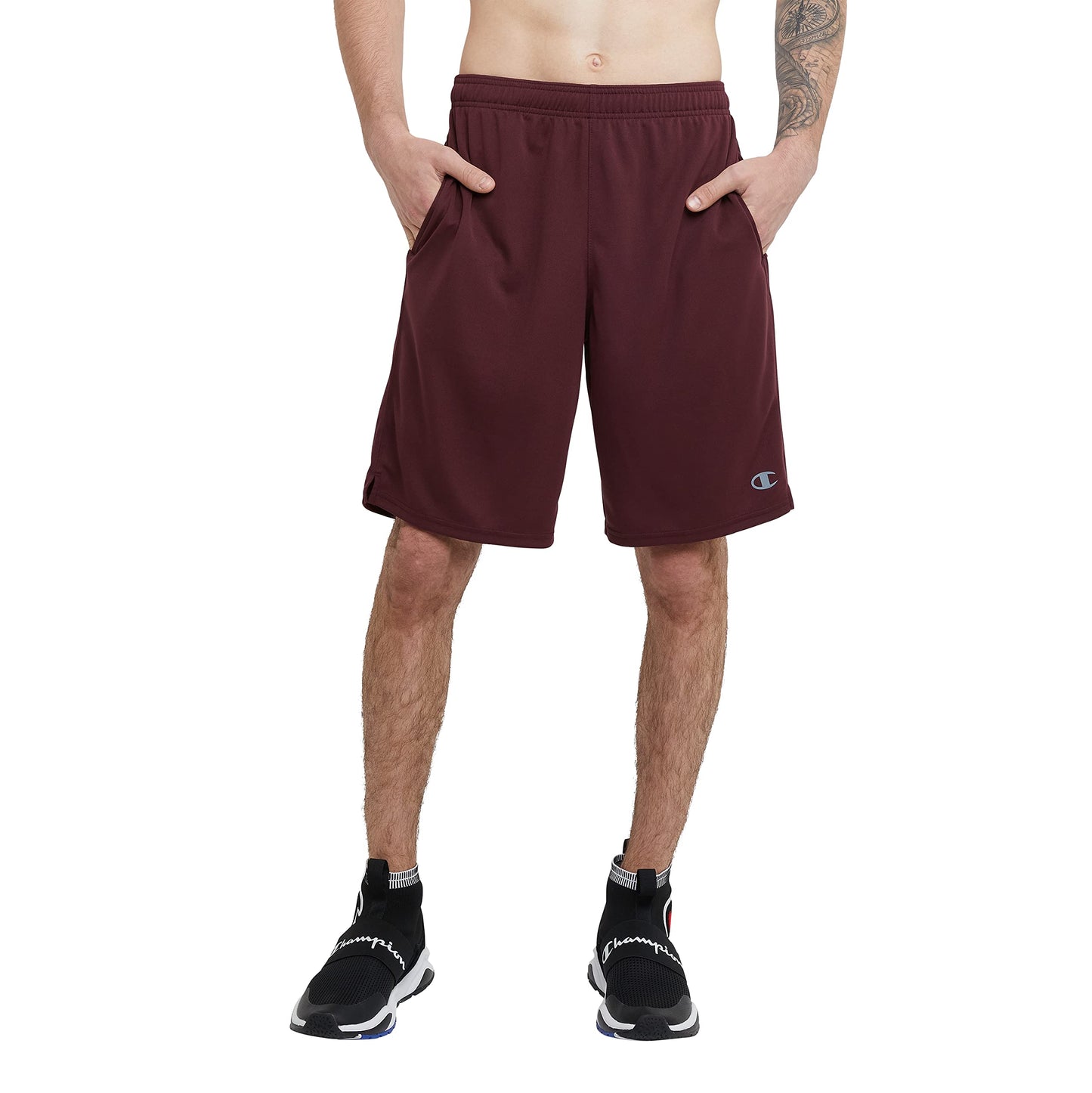 Champion mens 10" Core Training athletic shorts, Team Maroon, Small US