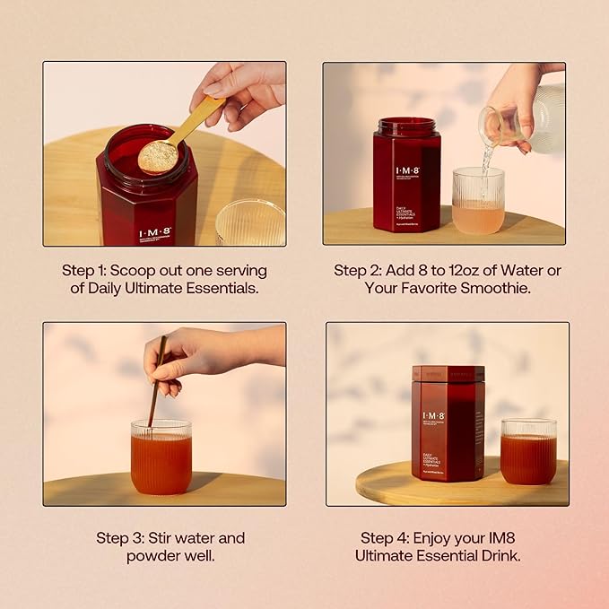 Daily Ultimate Essentials All-in-One Multivitamin Supplement (30 Servings, Starter Kit - Scoop + Tumbler Included)