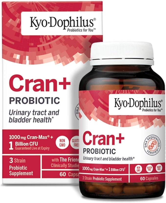 Kyo-Dophilus Cran+ Probiotic, Urinary Tract and Bladder Health*, 60 Capsules