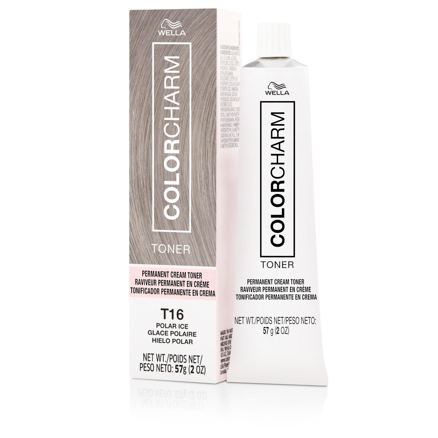COLORCHARM Permanent Crème Toner| Free of Animal-Derivied Ingredients| Parabens Free| Gluten Free| T16 Polar Ice| 2 Fl Oz