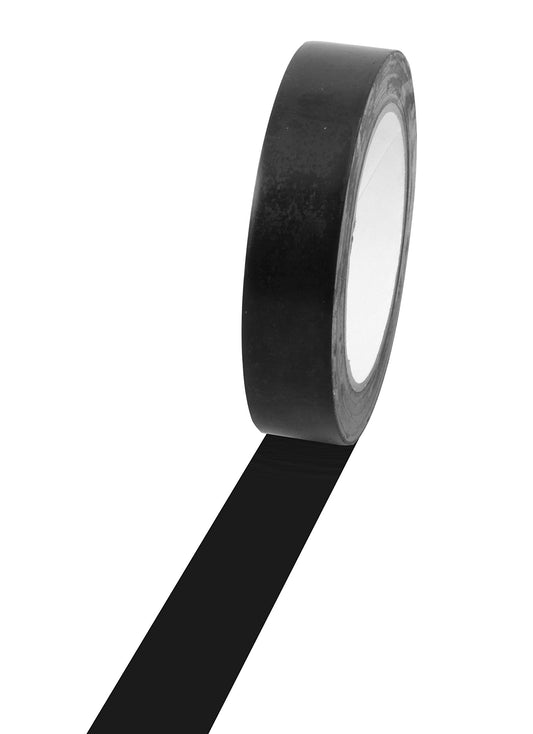 Champion Sports Vinyl Tape, 1” Wide x 60 Yards Long, Black - Durable Floor Marking Tape for Social Distancing, School, Gyms, Restaurants - Tough Floor Tape for Heavy Foot Traffic and Equipment
