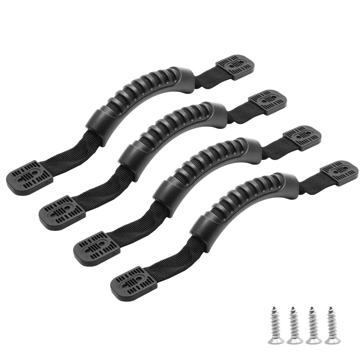 Jiozermi 4 Pack Kayak Handles Replacement, Canoe Carry Handle, Side Mount Kayak Carry Handles with Plastic Buckle for Kayak Paddle, Tandem Kayak, Canoe Boat & Lifetime Kayaks