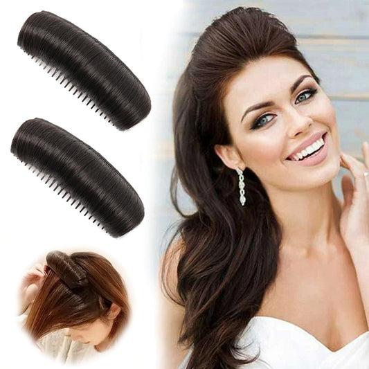 Invisible Fluffy Hair Pad, 2025 Upgrade Natural Fluffy Hair Clips, Invisible Fluffy Hair Pad Blonde, Fluffy Hair Pad Styling Insert Tool, Natural Hair Bump Clip for Volume (Natural Black*2)