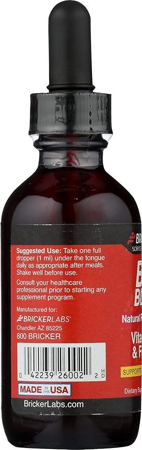 BrickerLabs B-12 Blast Folic Acid Supplement, 2 Ounces (Pack of 3)