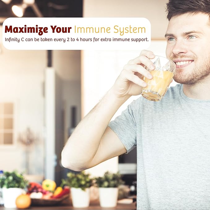 Infinity-C Organic Vitamin C Capsules, Bioavailable VIT C from Acerola, Camu Camu & Amla, Whole Food Vitamin C 1000mg, Immune Support Superfoods, Shilajit, Astragalus Root & Ginger (30 Servings)