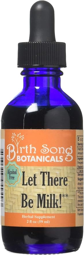 Let There Be Milk! Herbal Breastfeeding Tincture to Support Breast Milk Supply* for Lactating and Pumping Moms with Fenugreek and Goat's Rue, 2oz Bottle